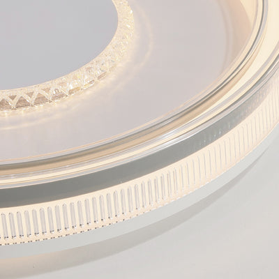 Modern Luxury Round Metal Acrylic LED Flush Mount Ceiling Light For Bedroom