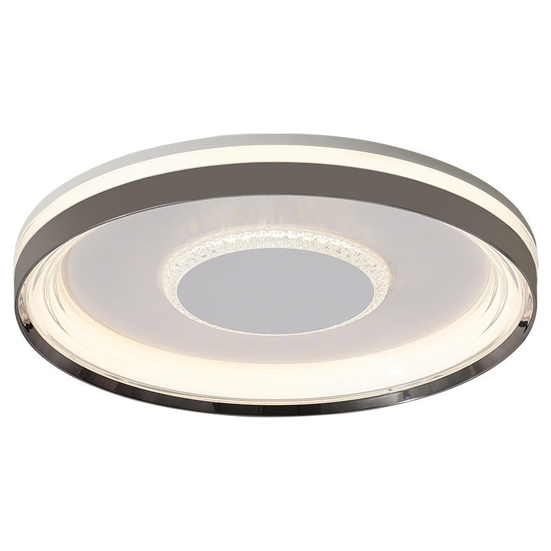Modern Luxury Round Metal Acrylic LED Flush Mount Ceiling Light For Bedroom