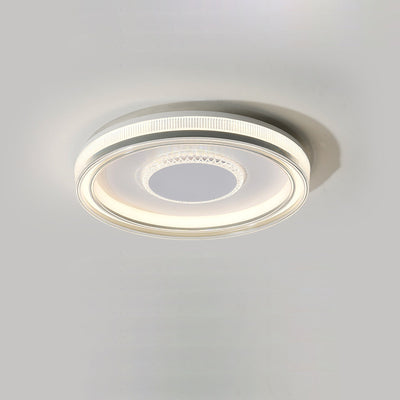 Modern Luxury Round Metal Acrylic LED Flush Mount Ceiling Light For Bedroom