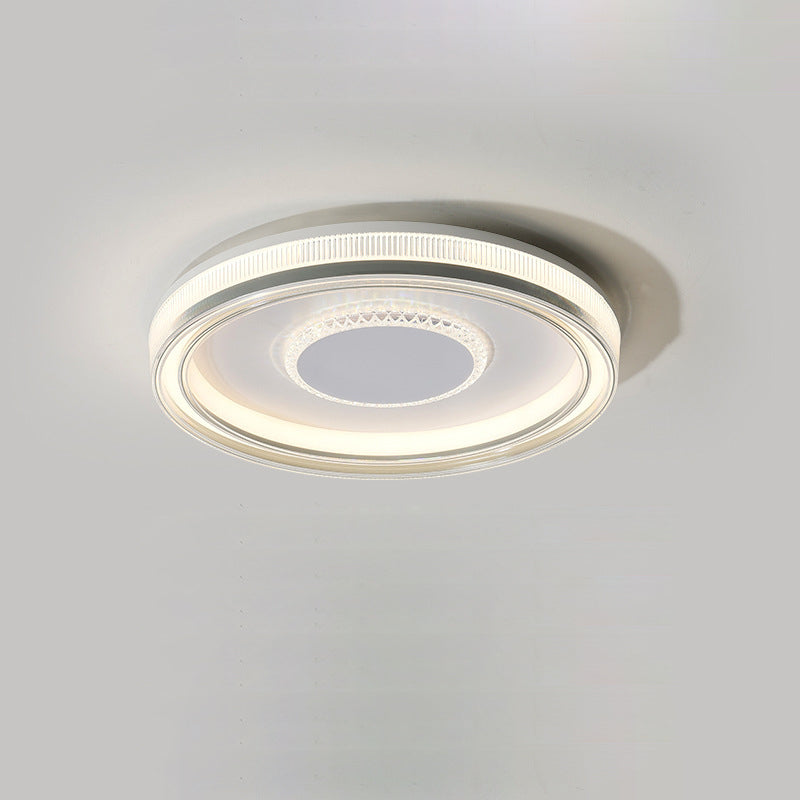 Modern Luxury Round Metal Acrylic LED Flush Mount Ceiling Light For Bedroom