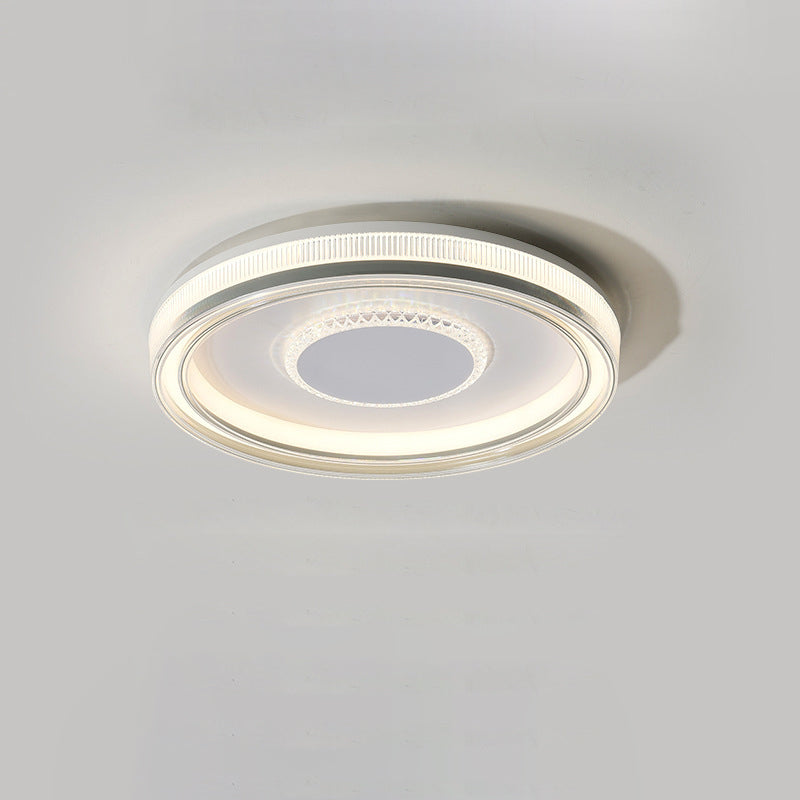 Modern Luxury Round Metal Acrylic LED Flush Mount Ceiling Light For Bedroom
