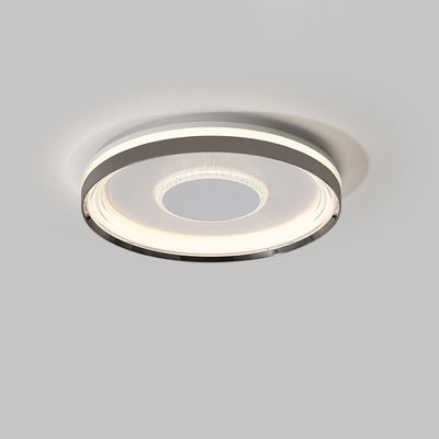 Modern Luxury Round Metal Acrylic LED Flush Mount Ceiling Light For Bedroom