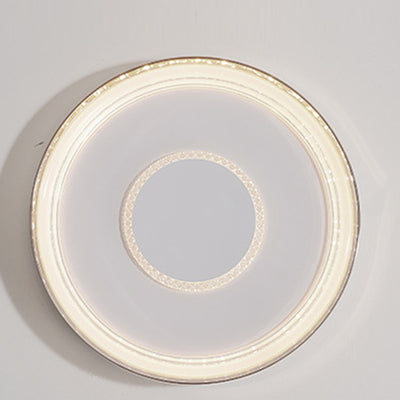 Modern Luxury Round Metal Acrylic LED Flush Mount Ceiling Light For Bedroom