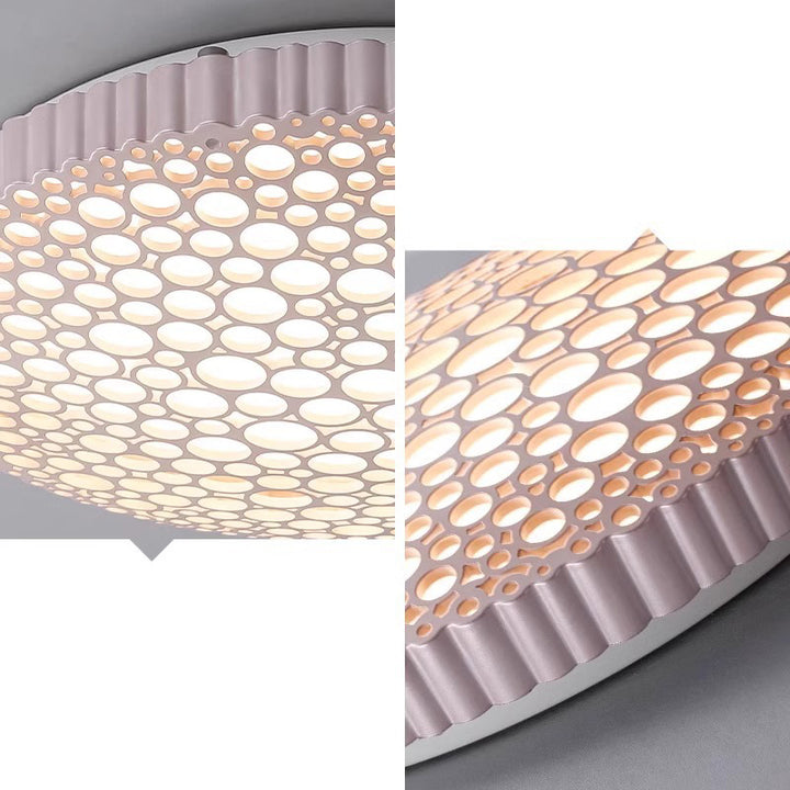 Zeitgenössische kreative Wabenrunde Eisen-Acryl-LED-Deckenleuchte für das Schlafzimmer 