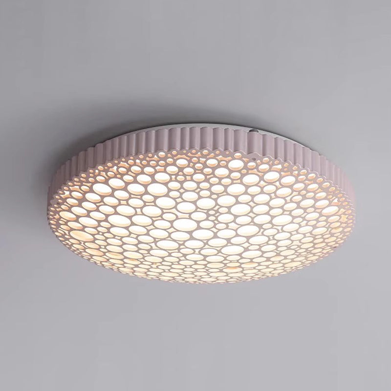 Zeitgenössische kreative Wabenrunde Eisen-Acryl-LED-Deckenleuchte für das Schlafzimmer 