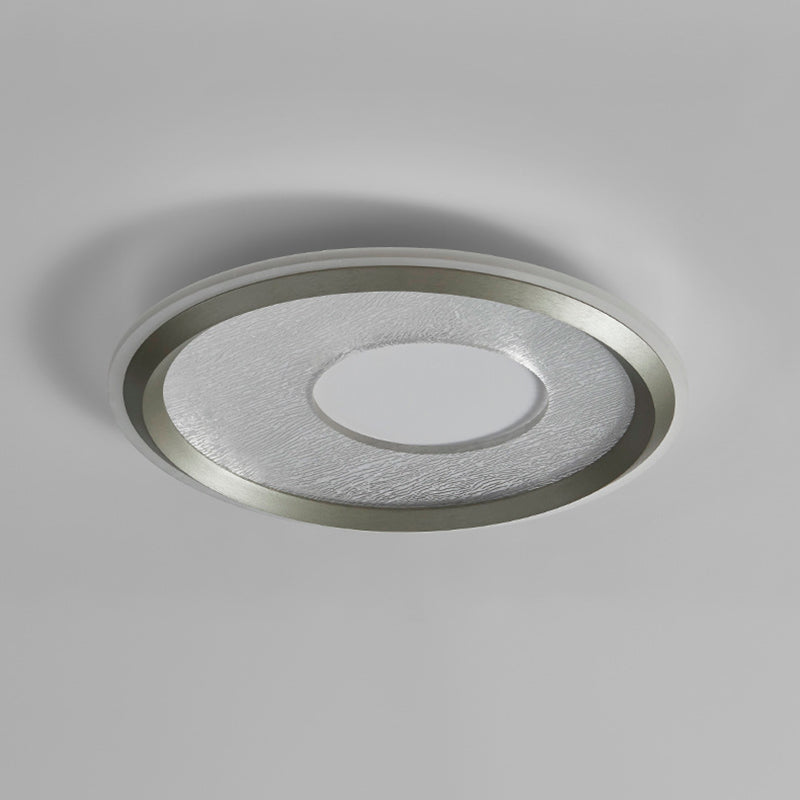 Contemporary Scandinavian Round Iron Aluminum Acrylic LED Flush Mount Ceiling Light For Bedroom