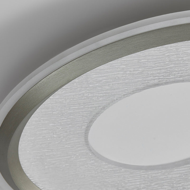 Contemporary Scandinavian Round Iron Aluminum Acrylic LED Flush Mount Ceiling Light For Bedroom