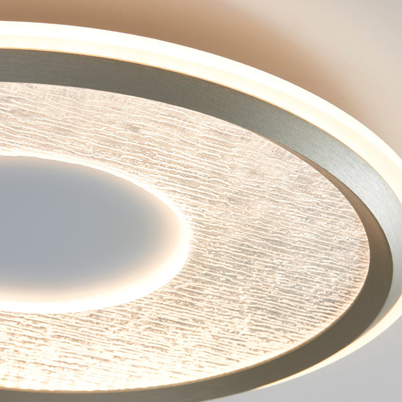 Contemporary Scandinavian Round Iron Aluminum Acrylic LED Flush Mount Ceiling Light For Bedroom