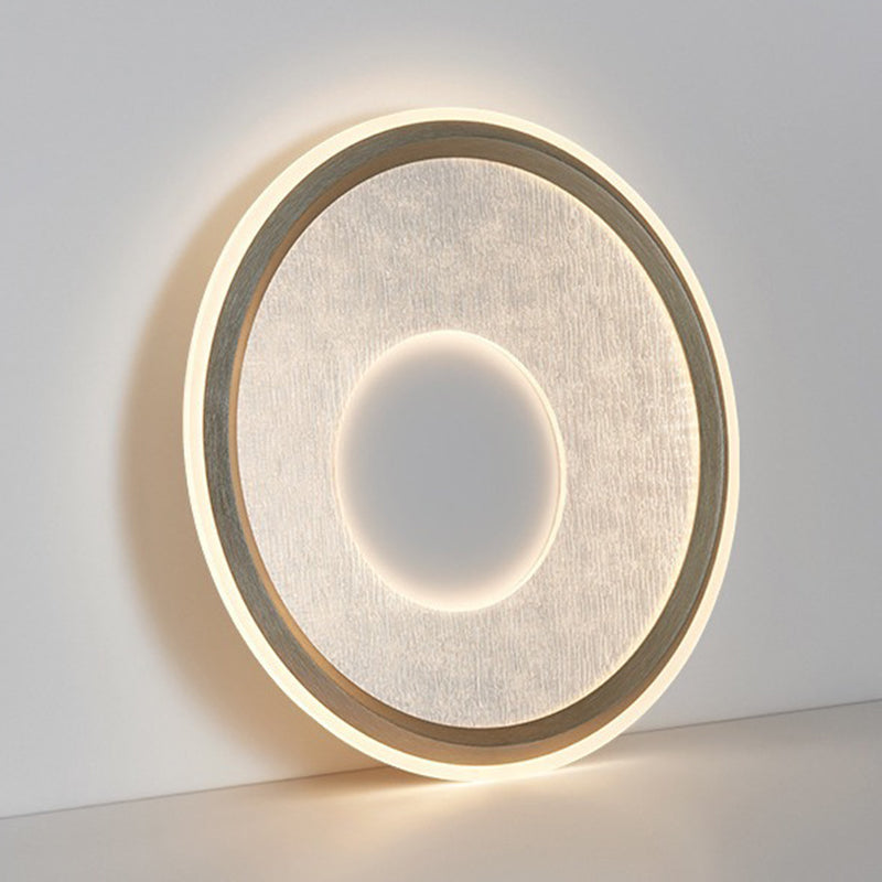Contemporary Scandinavian Round Iron Aluminum Acrylic LED Flush Mount Ceiling Light For Bedroom