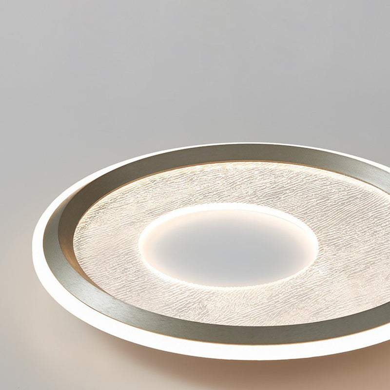 Contemporary Scandinavian Round Iron Aluminum Acrylic LED Flush Mount Ceiling Light For Bedroom