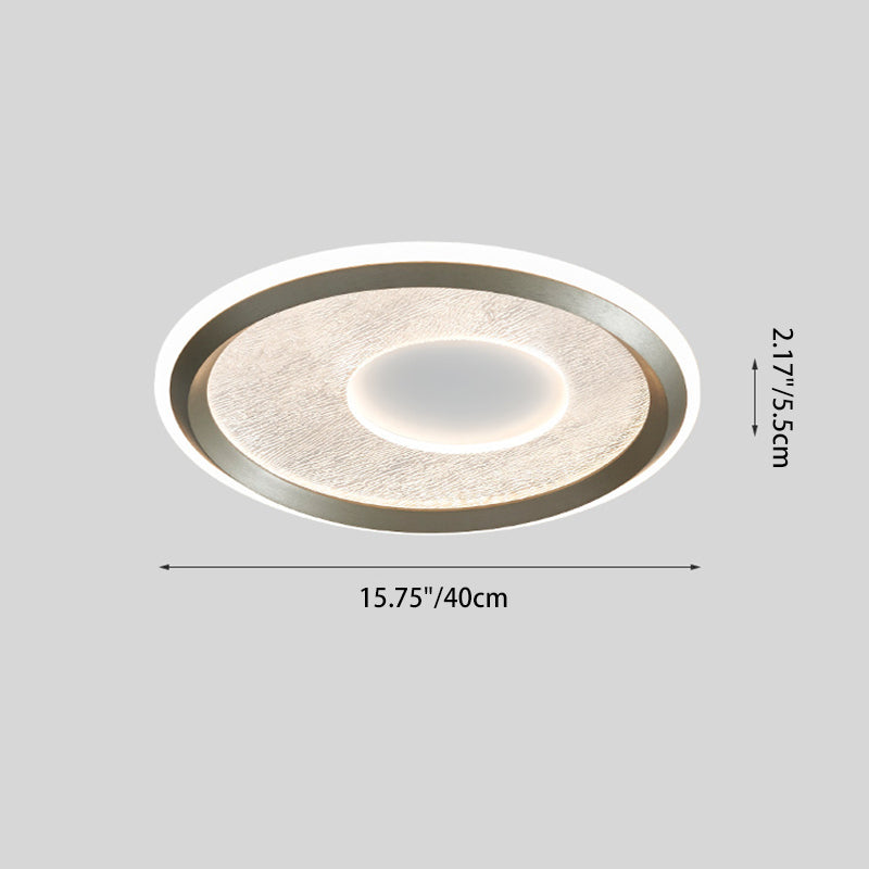 Contemporary Scandinavian Round Iron Aluminum Acrylic LED Flush Mount Ceiling Light For Bedroom