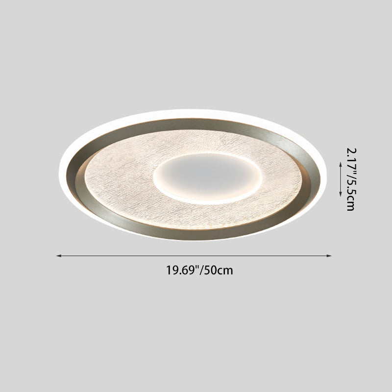 Contemporary Scandinavian Round Iron Aluminum Acrylic LED Flush Mount Ceiling Light For Bedroom