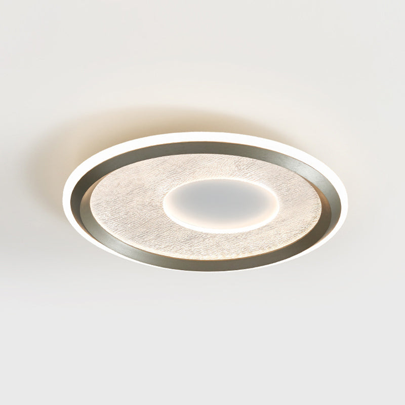 Contemporary Scandinavian Round Iron Aluminum Acrylic LED Flush Mount Ceiling Light For Bedroom