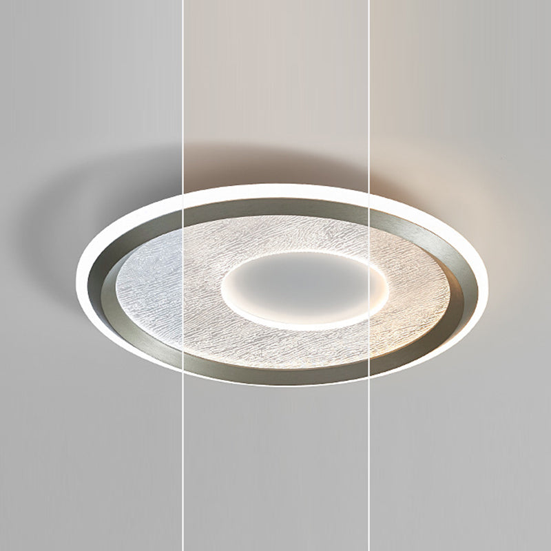 Contemporary Scandinavian Round Iron Aluminum Acrylic LED Flush Mount Ceiling Light For Bedroom