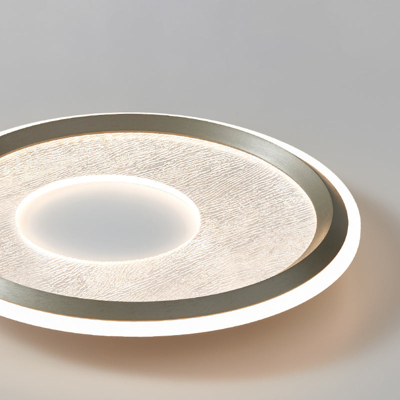 Contemporary Scandinavian Round Iron Aluminum Acrylic LED Flush Mount Ceiling Light For Bedroom