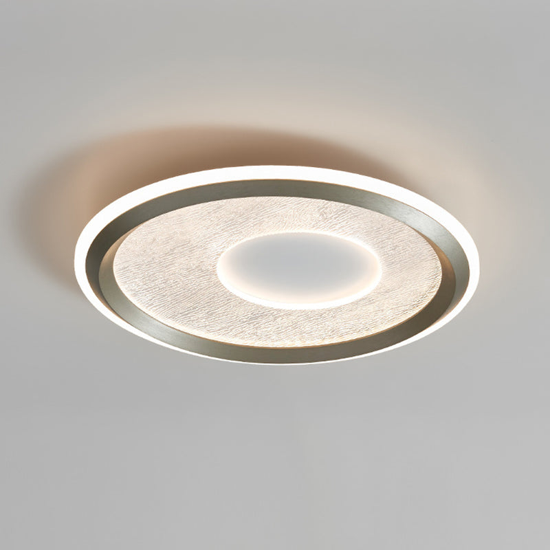 Contemporary Scandinavian Round Iron Aluminum Acrylic LED Flush Mount Ceiling Light For Bedroom