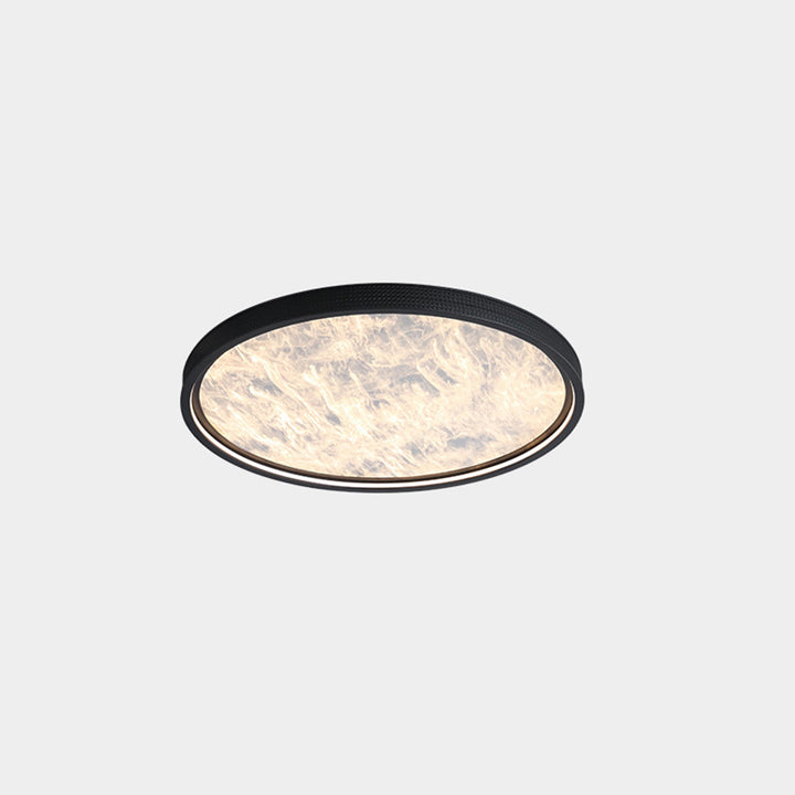 Moderne luxuriöse runde Aluminium-Leder-LED-Deckenleuchte für das Schlafzimmer 