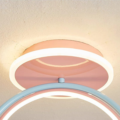 ضوء سقف شبه متدلي LED من الأكريليك والراتنج والحديد بتصميم عصري للأطفال في غرفة النوم 