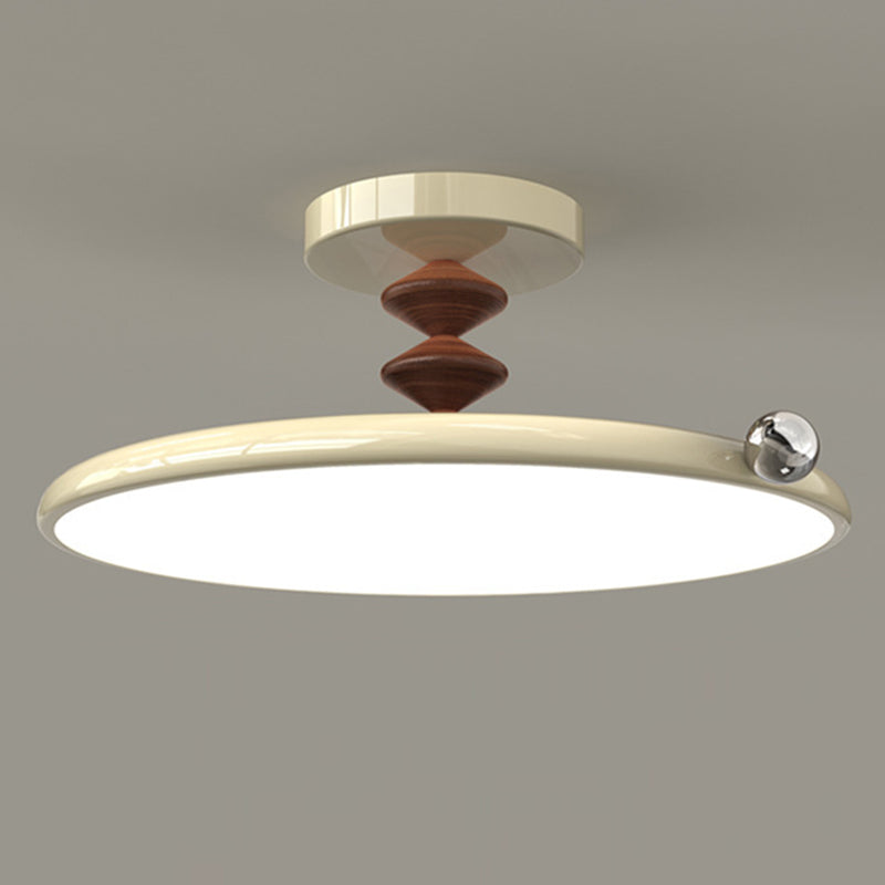 Zeitgenössische Retro Runde Eisen PVC LED Deckenleuchte für das Schlafzimmer 
