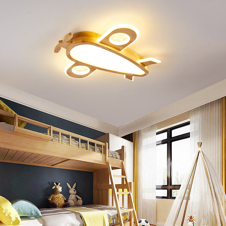 Moderne eklektische Kinder Cartoon Flugzeug Eisen Acryl LED Deckenleuchte für Schlafzimmer 