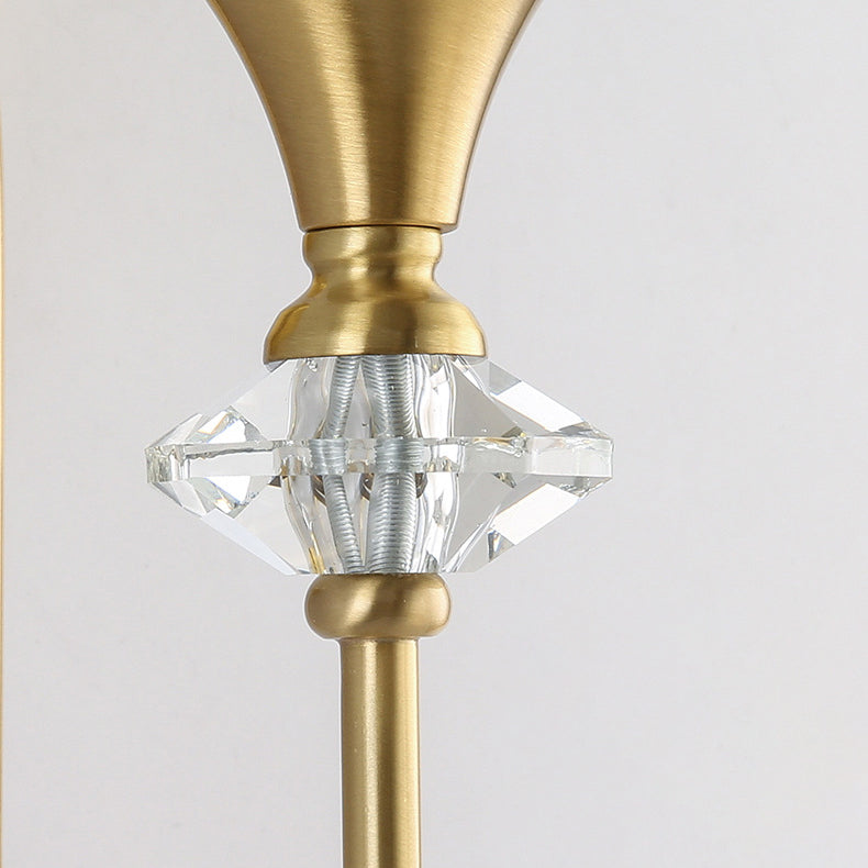 شمعة فاخرة حديثة من النحاس 1/2/3 مصباح شمعدان حائط لغرفة النوم 