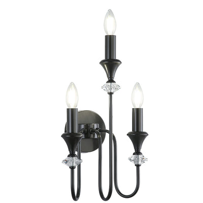 Modern Luxury Candle Copper 1/2/3 Light Wall Sconce Lamp For Bedroom