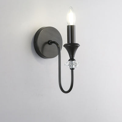 Modern Luxury Candle Copper 1/2/3 Light Wall Sconce Lamp For Bedroom