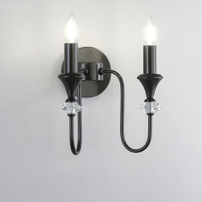 Modern Luxury Candle Copper 1/2/3 Light Wall Sconce Lamp For Bedroom