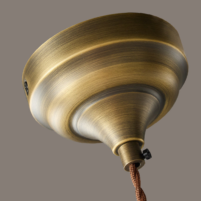 Dôme en laiton céramique Shabby Chic moderne, suspension à 1 lumière pour chambre 