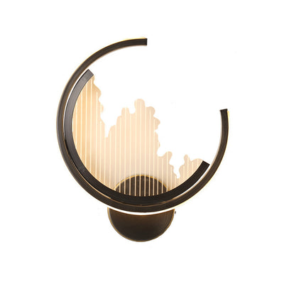 Modern Luxury Circle Copper Acrylic LED Wall Sconce Lamp For Bedroom