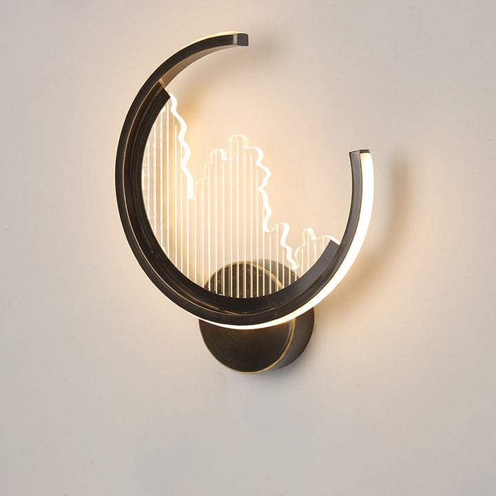 Applique murale LED en acrylique cuivré moderne de luxe pour chambre 