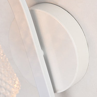 Moderne minimalistische Zylinder-Eisen-Glas-Wandleuchte mit 1 Licht für das Schlafzimmer 