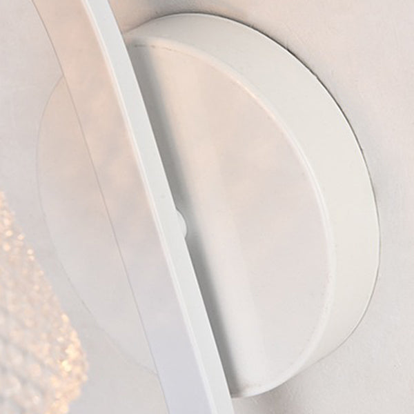 Moderne minimalistische Zylinder-Eisen-Glas-Wandleuchte mit 1 Licht für das Schlafzimmer 