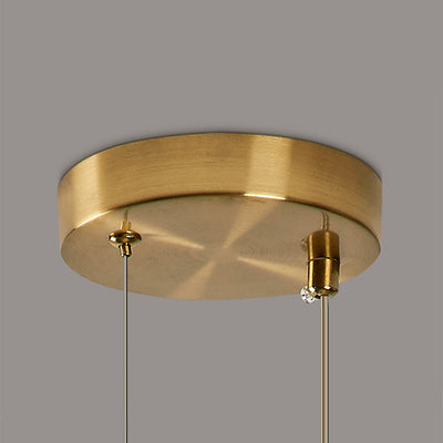 Modern Luxury Flying Saucer Iron Glass 1-Light Pendant Light For Living Room