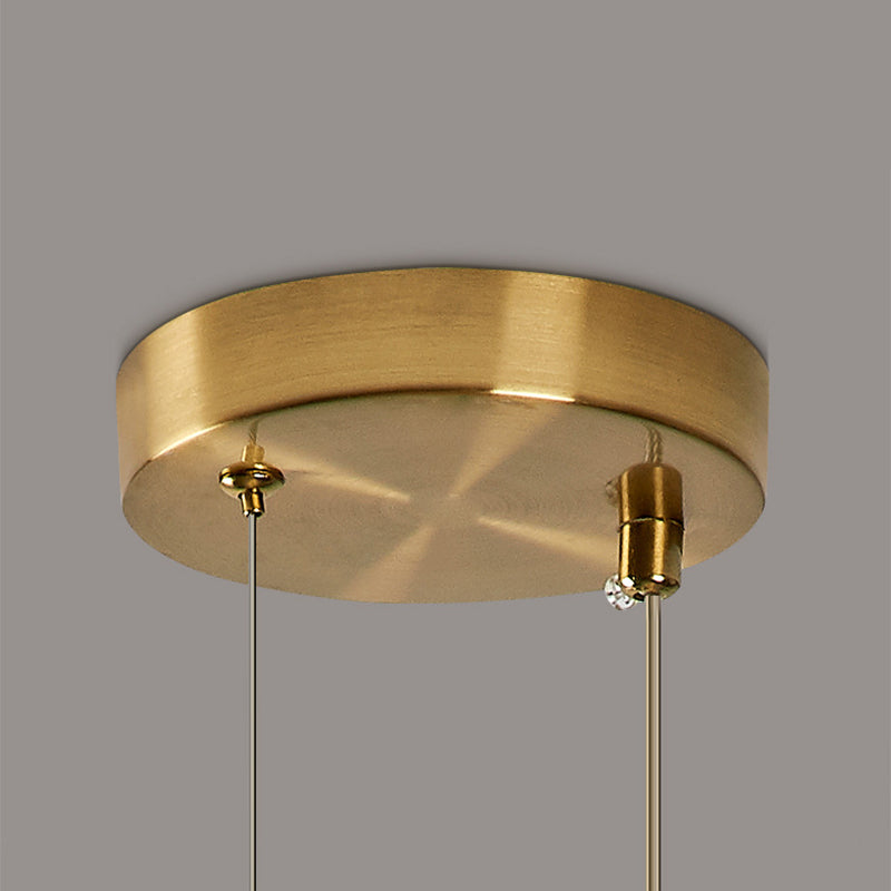 Modern Luxury Flying Saucer Iron Glass 1-Light Pendant Light For Living Room