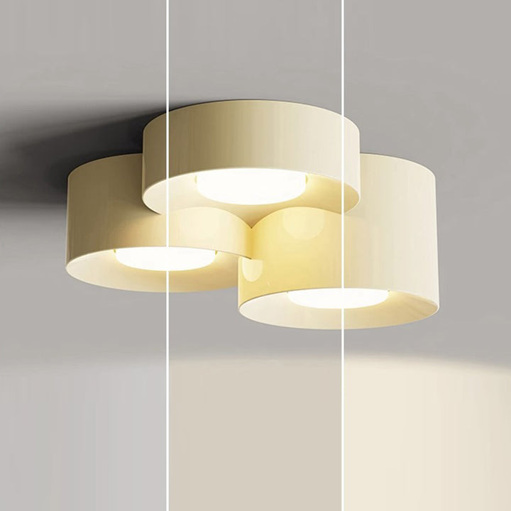 Plafonnier LED en fer acrylique à plusieurs cylindres minimaliste moderne pour chambre 