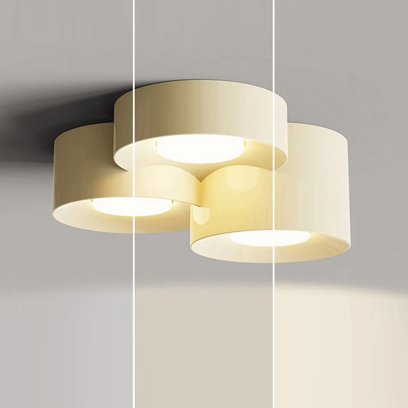 Moderne minimalistische mehrzylindrige Eisen-Acryl-LED-Deckenleuchte für das Schlafzimmer 