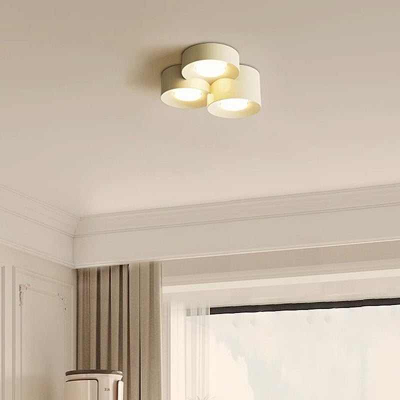 Plafonnier LED en fer acrylique à plusieurs cylindres minimaliste moderne pour chambre 