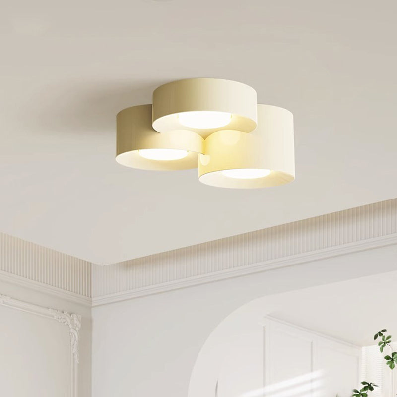 Plafonnier LED en fer acrylique à plusieurs cylindres minimaliste moderne pour chambre 