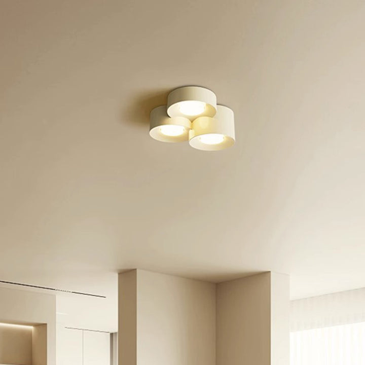 Plafonnier LED en fer acrylique à plusieurs cylindres minimaliste moderne pour chambre 