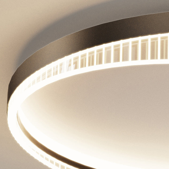 Plafonnier LED moderne de luxe rond en fer et acrylique pour chambre 