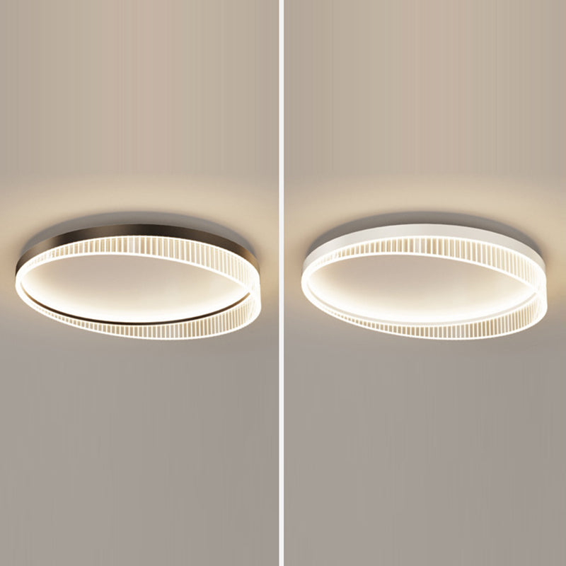 Plafonnier LED moderne de luxe rond en fer et acrylique pour chambre 
