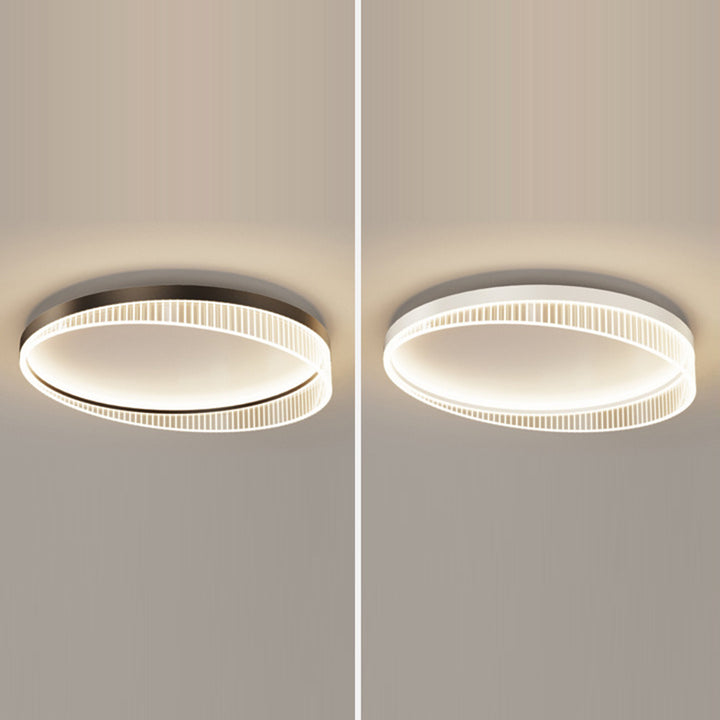 Plafonnier LED moderne de luxe rond en fer et acrylique pour chambre 