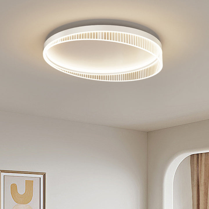 Plafonnier LED moderne de luxe rond en fer et acrylique pour chambre 