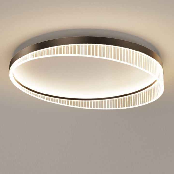 Plafonnier LED moderne de luxe rond en fer et acrylique pour chambre 
