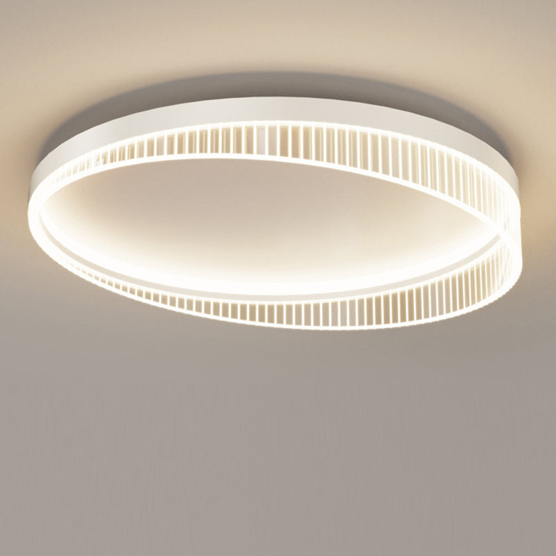 Plafonnier LED moderne de luxe rond en fer et acrylique pour chambre 