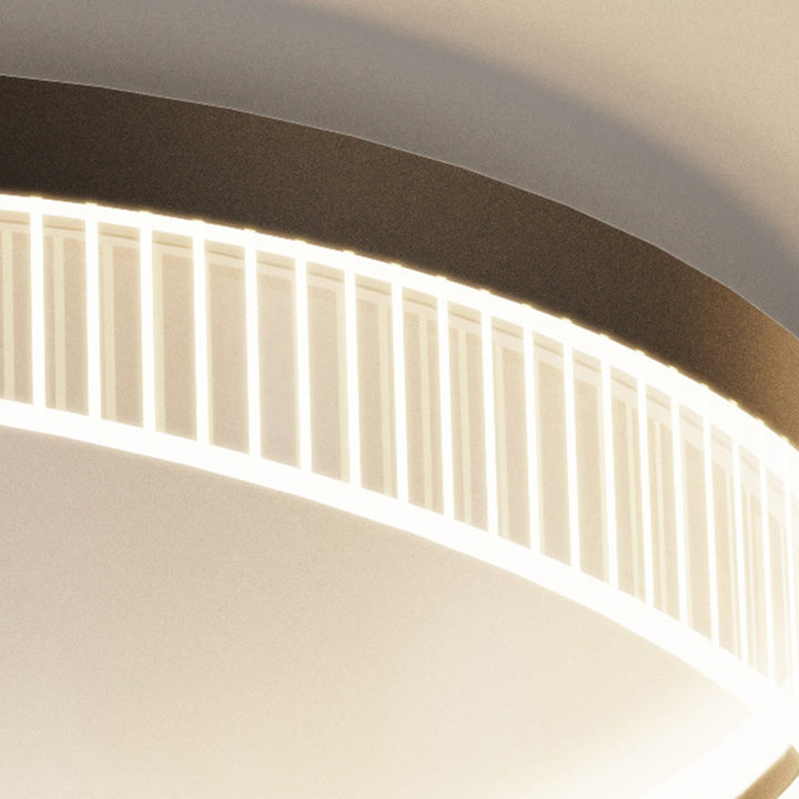 Plafonnier LED moderne de luxe rond en fer et acrylique pour chambre 