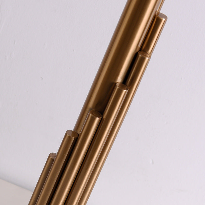 Modern Luxury Cylinder Metal Fabric 1-Light Table Lamp For Bedroom
