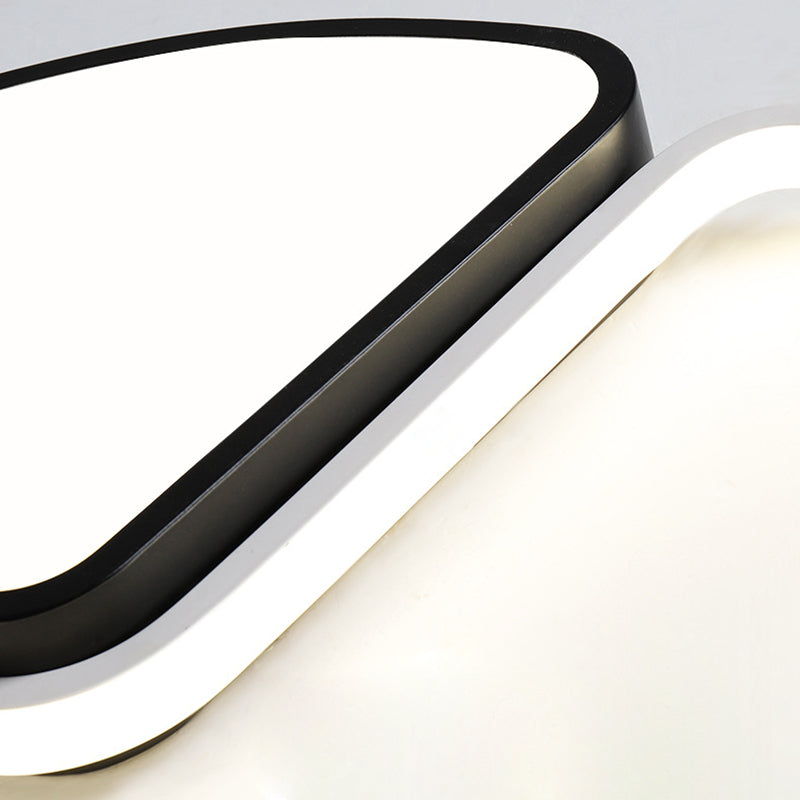 Zeitgenössische kreative runde Eisen-Metall-Acryl-LED-Deckenleuchte für das Schlafzimmer 