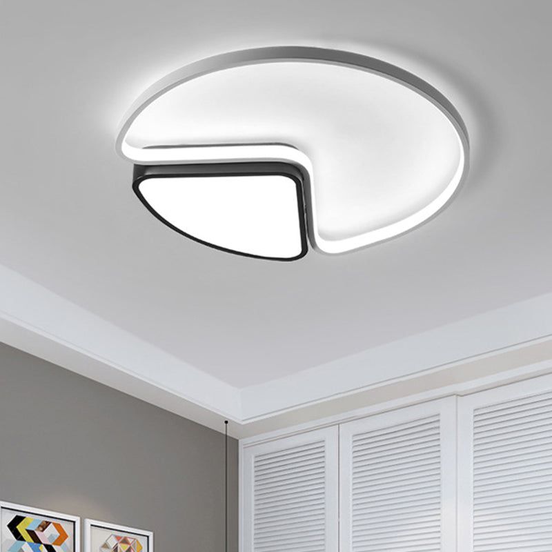 Zeitgenössische kreative runde Eisen-Metall-Acryl-LED-Deckenleuchte für das Schlafzimmer 